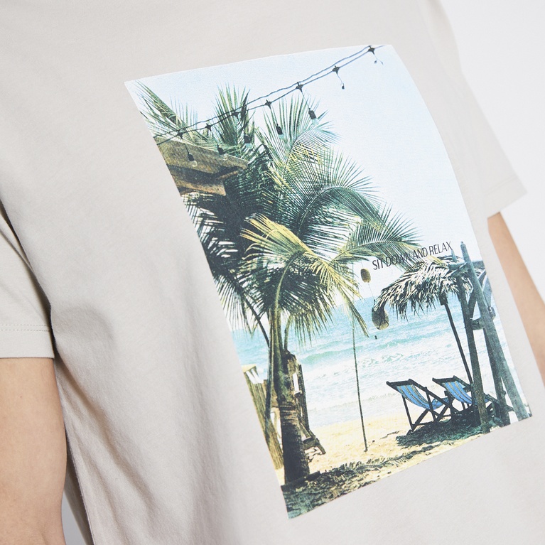 Printed tee "Bill" Beige 4